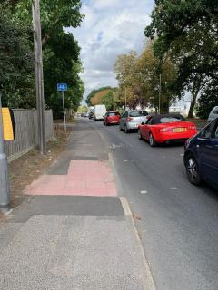 Traffic jam - at least we're on foot